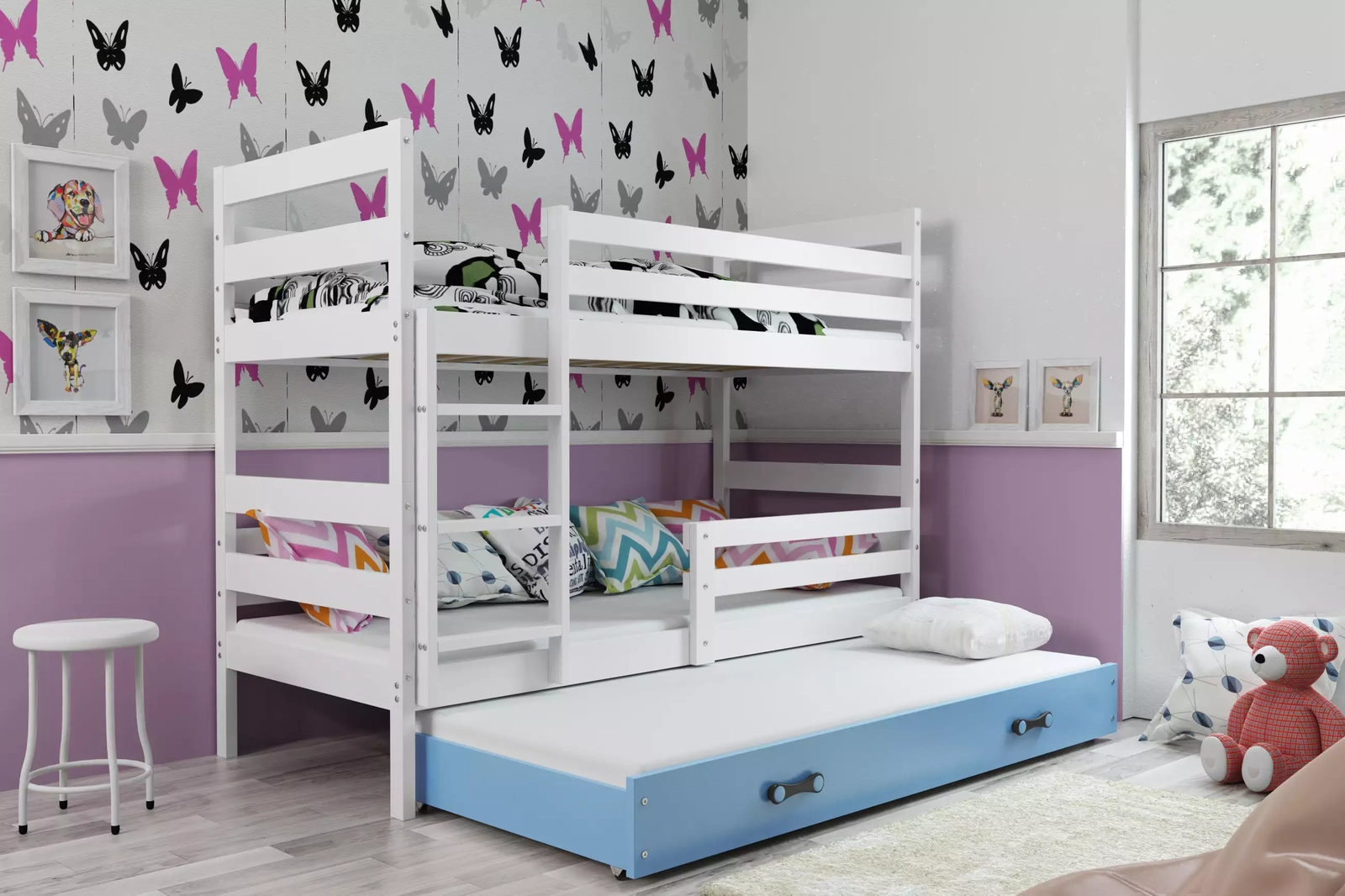 łóżka piętrowe trzyosobowe dla dzieci